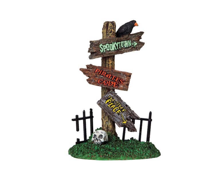 lemax-spooky-signposts-spooky-town-accessoire-miniature-d-halloween image 1
