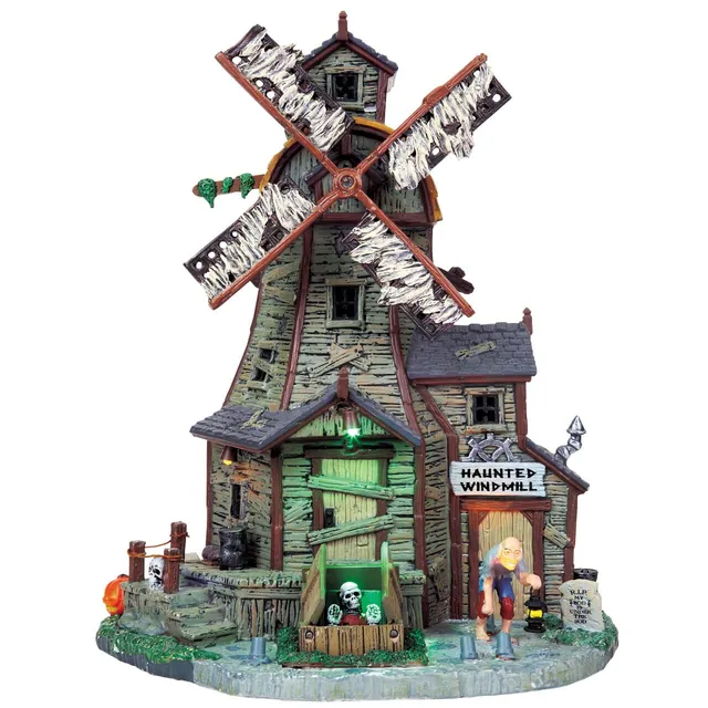 lemax-haunted-windmill-moulin-hant-anim-spooky-town image 1