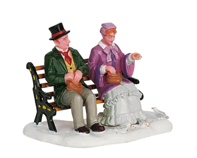 lemax-feeding-pigeons-figurine-miniature-village image 1