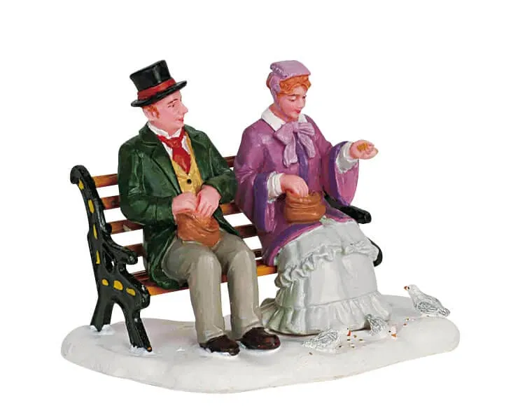 lemax-feeding-pigeons-figurine-miniature-village image 1