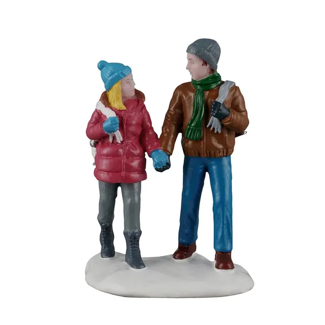 lemax-skating-date-figurine-miniature-couple-en-patinage-vail-village image 1