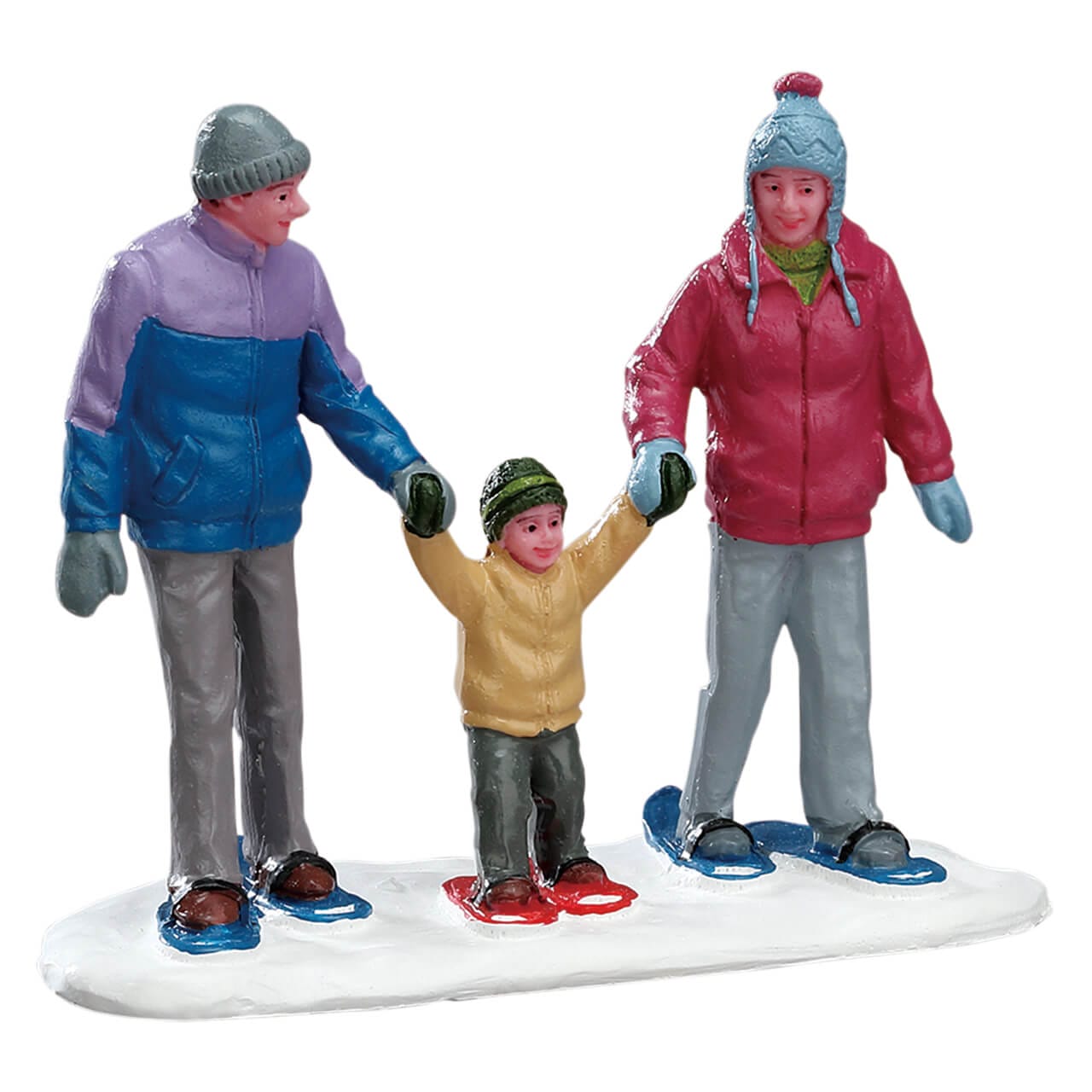 lemax-snowshoe-family-figurines-famille-raquettes-vail-village image 1