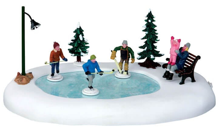 lemax-holiday-hockey-set-of-8-set-8-figurines-hockey-miniature image 1