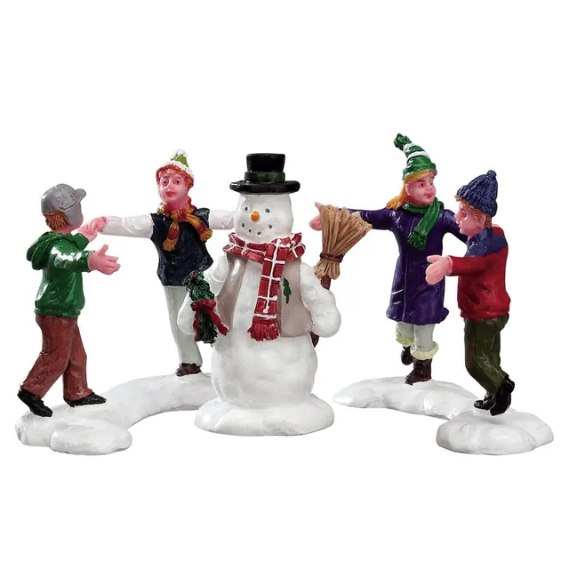 lemax-ring-around-the-snowman-set-of-3-figurines-enfants-neige image 1