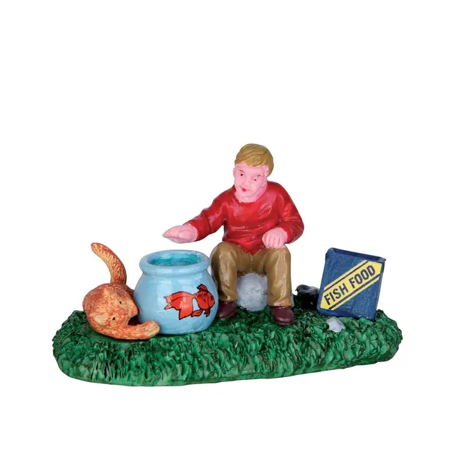 lemax-food-for-fishy-figurine-miniature image 1