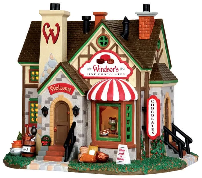 lemax-fine-chocolate-shop-boutique-chocolat-miniature-lumineuse image 1