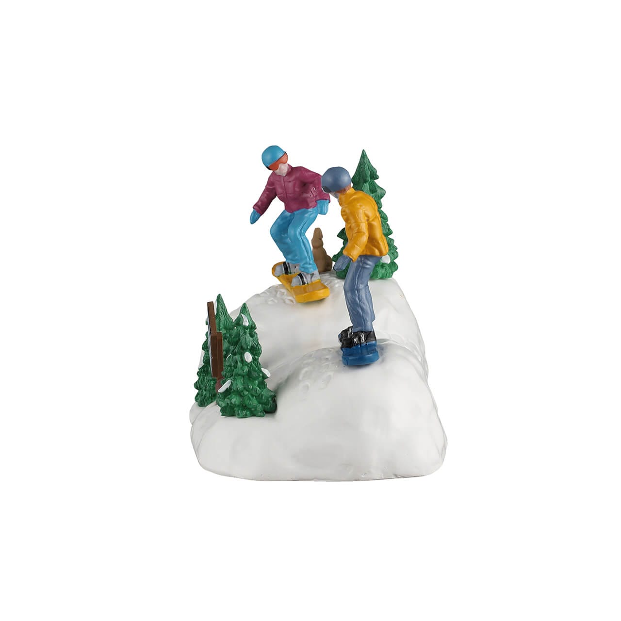 lemax-snowboarding-practice-figurines-d-butants-vail-village image 3