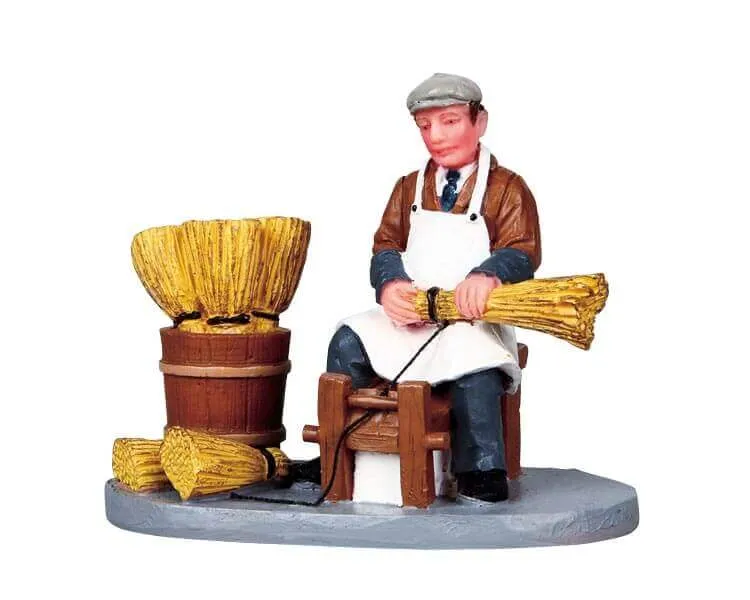 lemax-broom-maker-figurine-artisan-balais-miniature image 1