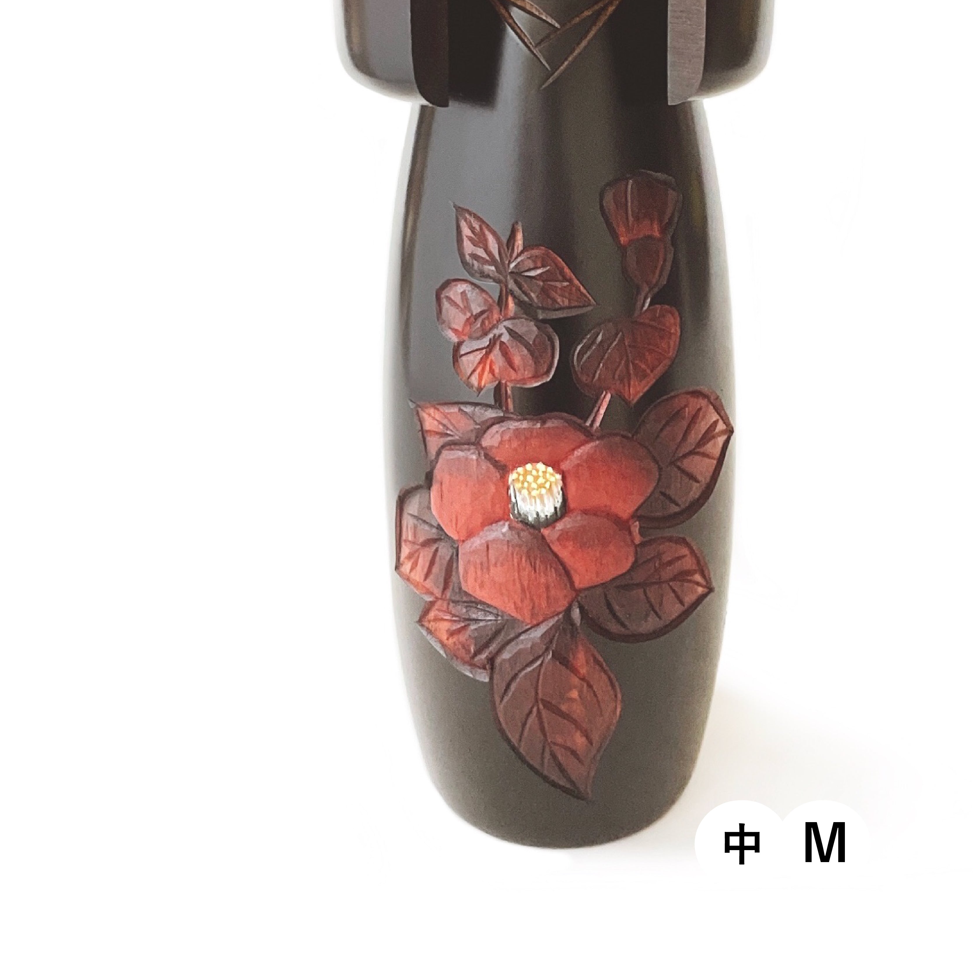 usaburo-kokeshi-yama-tsubaki-camellia-grande-kokeshi-26-31-cm image 4