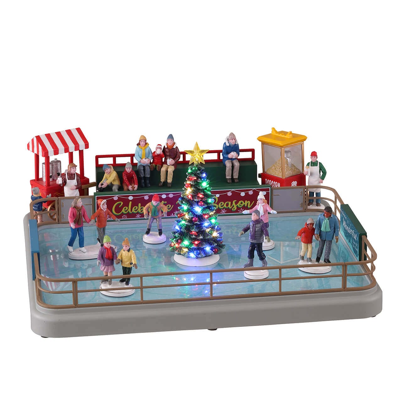 lemax-outdoor-skating-rink-vail-village-patinoire-miniature-anim-e image 1