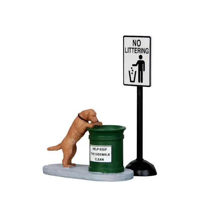 lemax-no-littering-set-of-2-panneaux-miniatures-harvest-crossing image 1