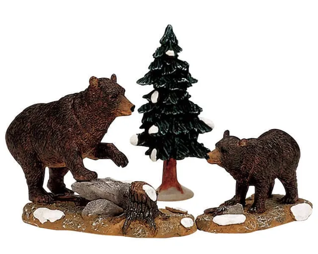 lemax-papa-bear-cub-figurine-miniature-ourson image 1