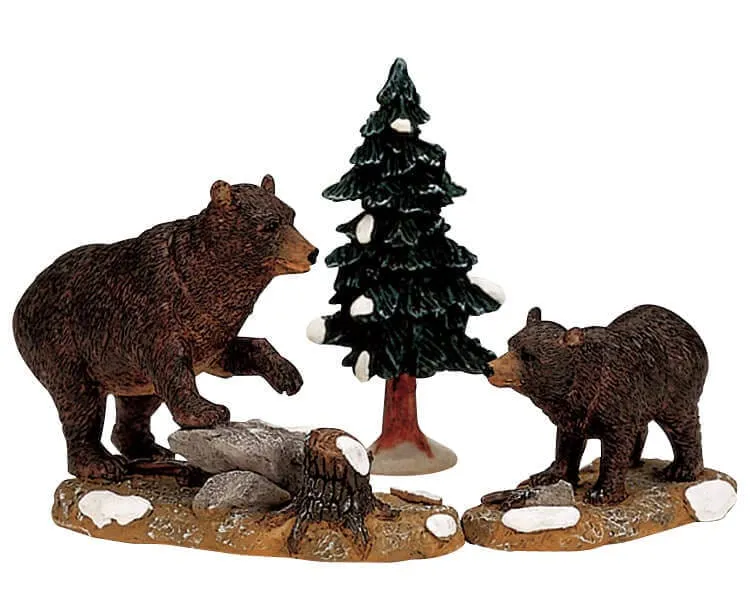 lemax-papa-bear-cub-figurine-miniature-ourson image 1