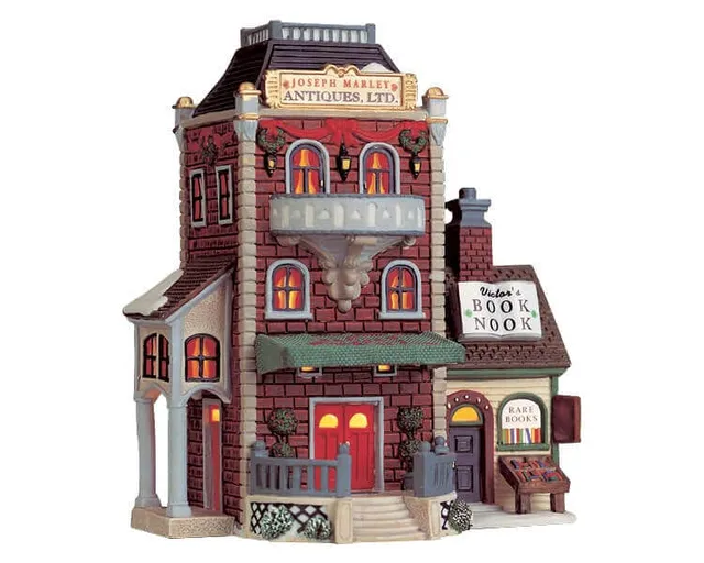 lemax-victor-s-book-nook-librairie-miniature-illumin-e image 1