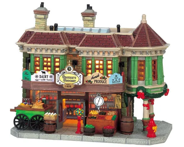 lemax-graham-s-grocery-picerie-miniature-village-de-no-l image 1