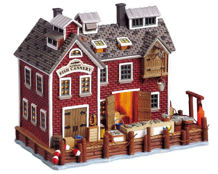 lemax-plymouth-fish-cannery-b-timent-conserverie-miniature image 1