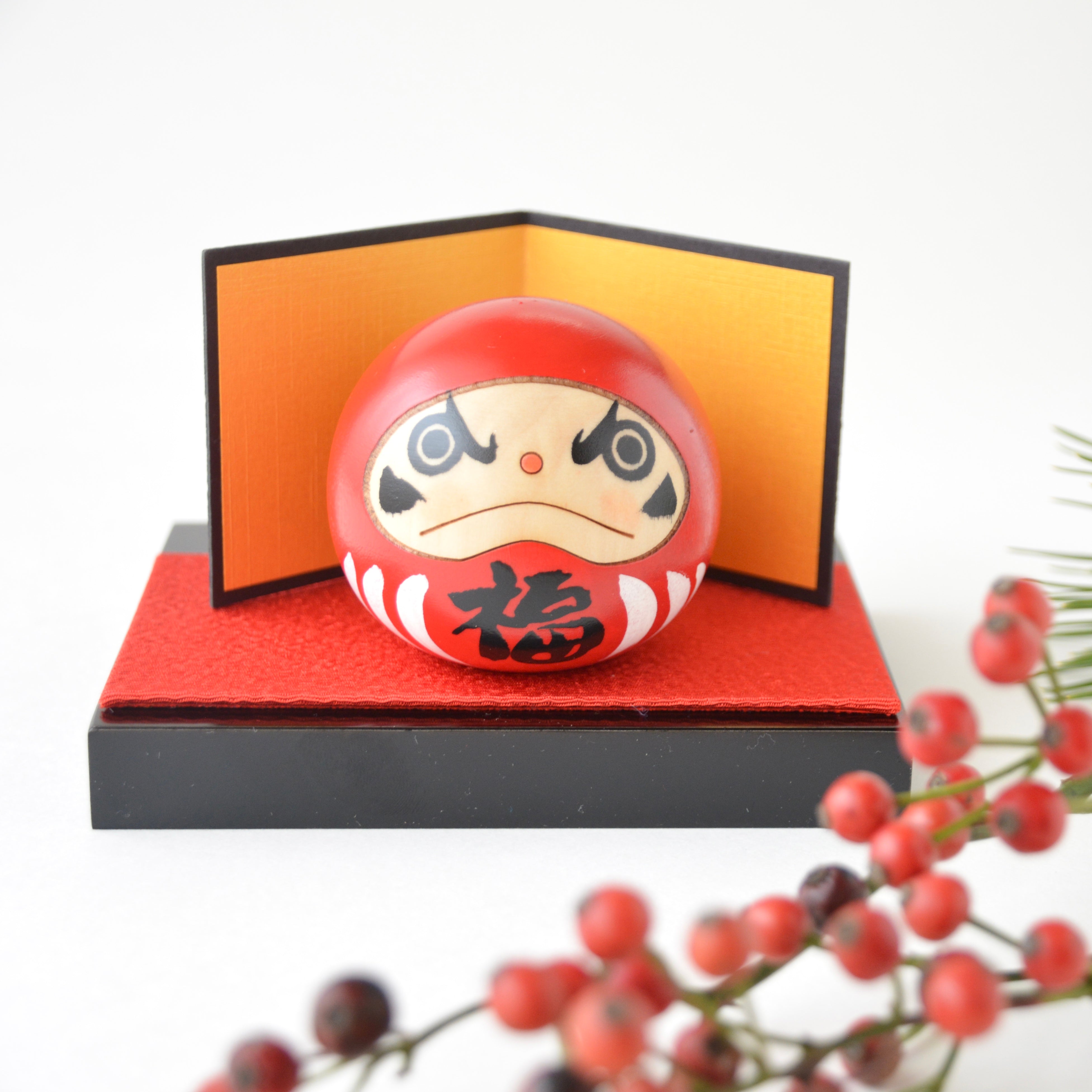 usaburo-kokeshi-kofuku-daruma-rouge-porte-bonheur-culbuto-50-mm image 6