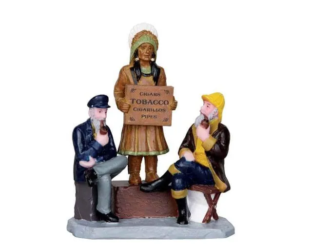 lemax-smoke-shop-old-timers-figurines-fumeurs-de-cigares-vintage image 1