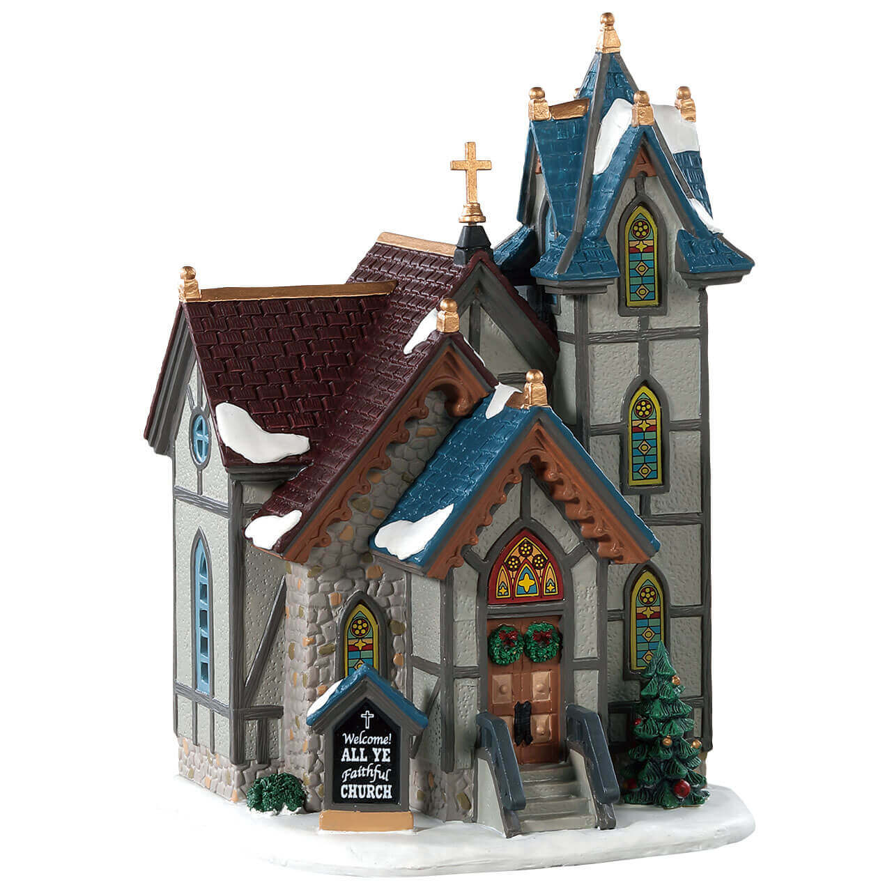 lemax-all-ye-faithful-church-maison-miniature-artisanale image 1