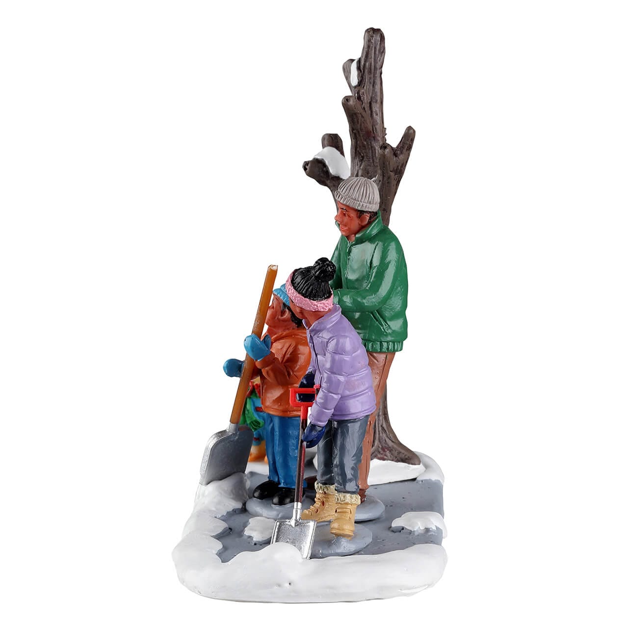 lemax-harvest-crossing-shoveling-the-driveway-figurine-famille-neige image 3