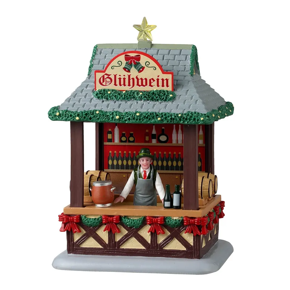 lemax-gluhwein-booth-stand-vin-chaud-miniature-caddington image 1