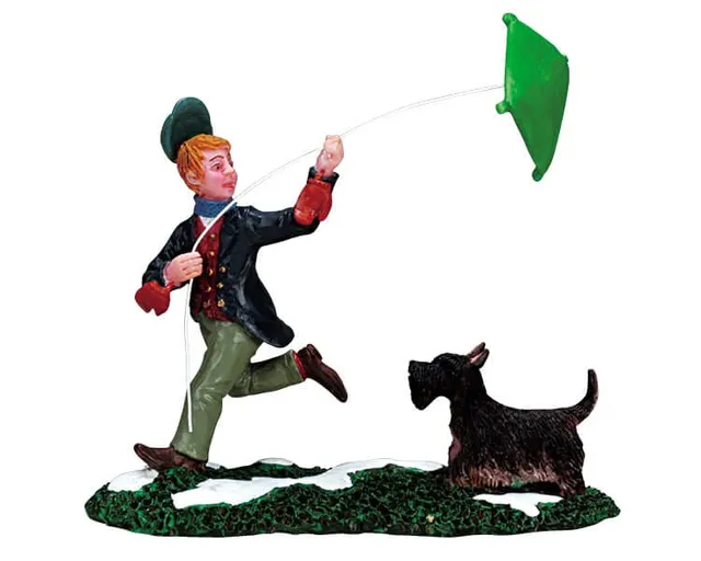 lemax-flying-high-figurine-miniature-enfants-balan-oire image 1