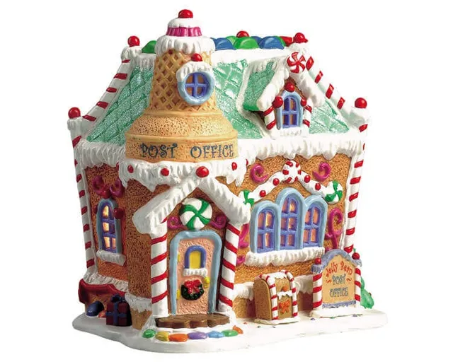 lemax-jelly-bean-post-office-bureau-de-poste-miniature-sugar-n-spice image 1