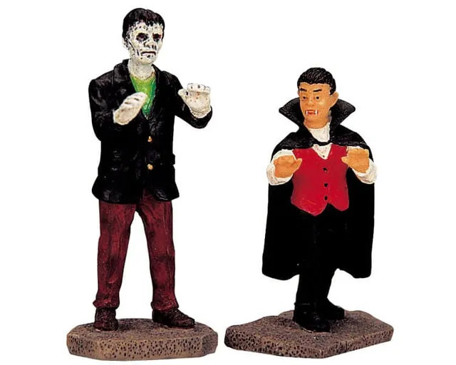 lemax-vampire-and-zombie-figurines-miniatures-spooky-town image 1