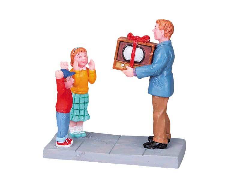 lemax-our-first-tv-set-figurine-premier-t-l-viseur-vintage image 1