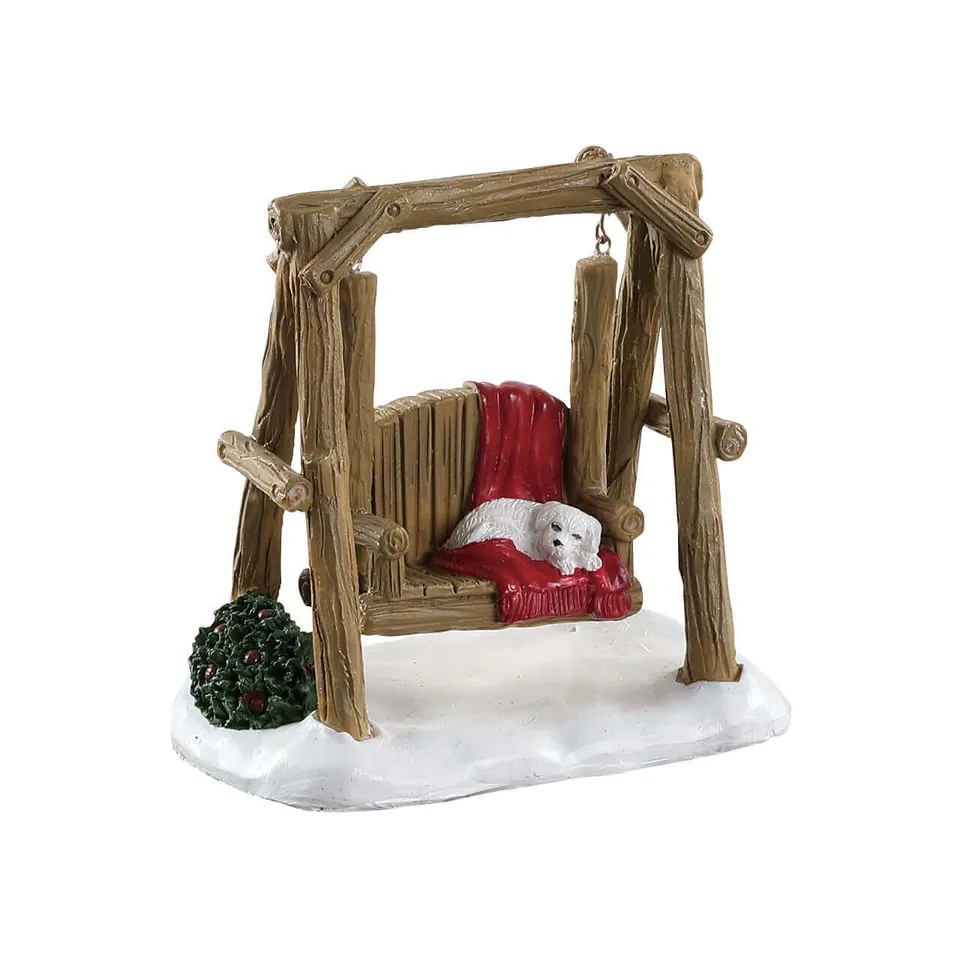 lemax-rustic-log-swing-balan-oire-rustique-miniature-vail-village image 1