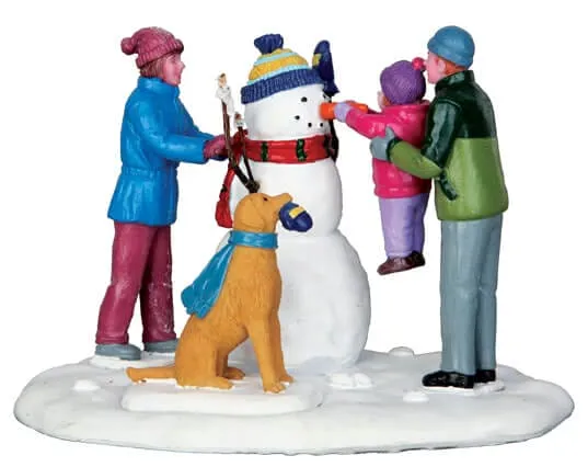lemax-her-first-snowman-figurine-miniature-enfant-et-bonhomme-de-neige image 1