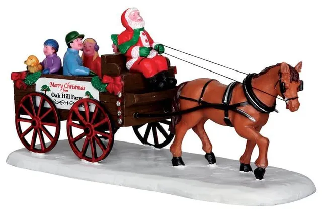 lemax-santa-s-wagon-ride-figurine-miniature-village-de-no-l image 1