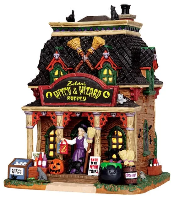 lemax-spooky-town-zelda-s-witch-wizard-supply-boutique-miniature image 1