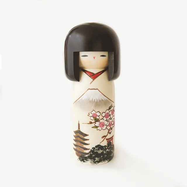 usaburo-kokeshi-mt-fuji-figurine-kokeshi-artisanale image 1