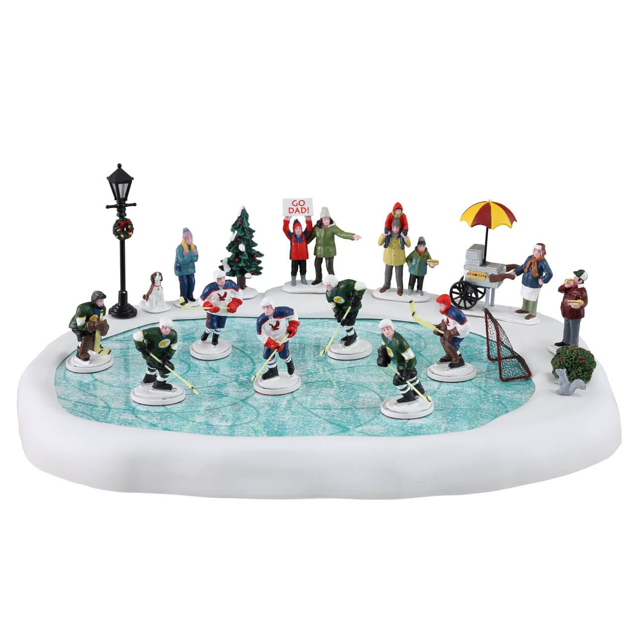 lemax-hockey-in-the-park-set-of-19-sc-ne-hockey-sur-glace-miniature image 1