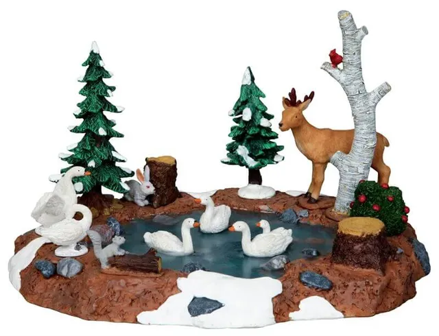 lemax-the-swan-pond-miniature-tang-aux-cygnes-village image 1