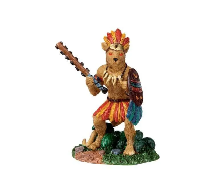 lemax-jaguar-warrior-figurine-spooky-town-miniature image 1
