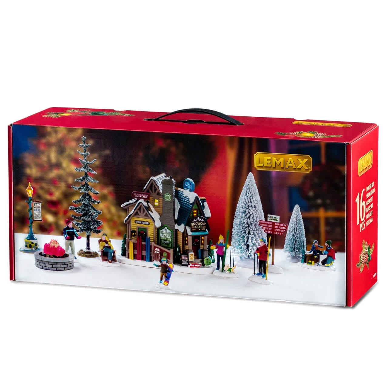 lemax-bighorn-peak-mountain-sports-snow-gear-set-coffret-vail-village image 2
