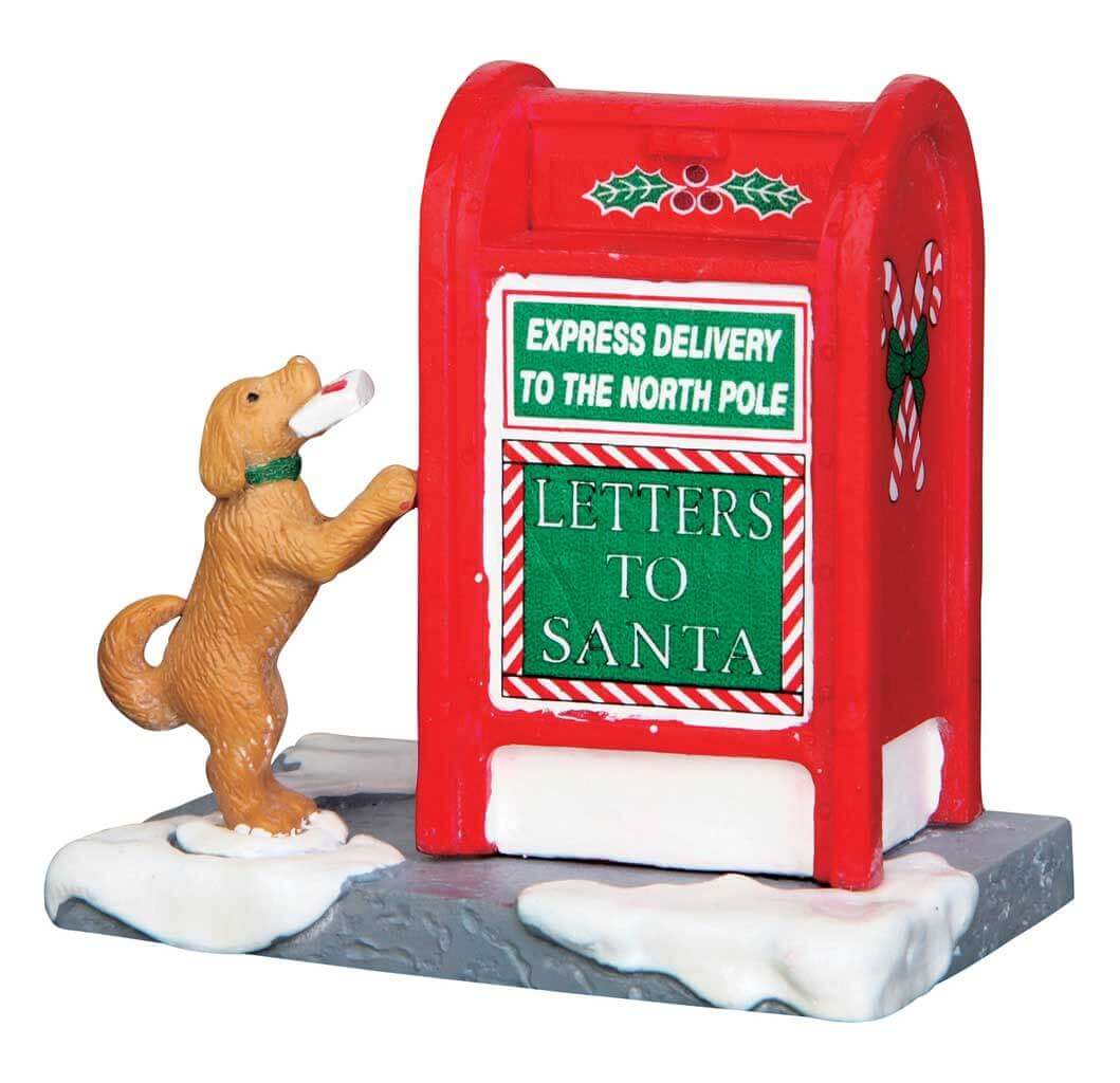 lemax-santa-s-mailbox-figurine-chien-et-bo-te-aux-lettres-du-p-re-no-l image 1
