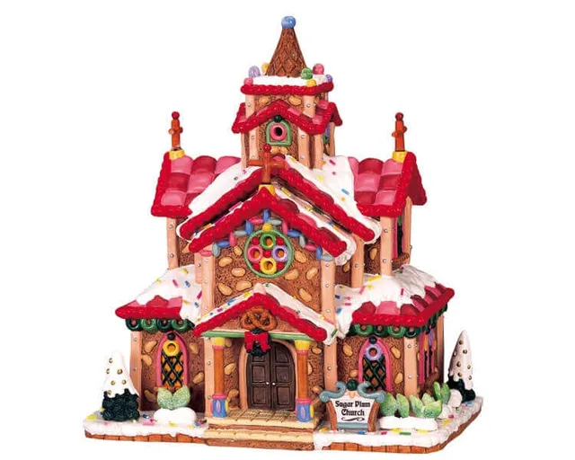 lemax-sugar-plum-church-glise-de-village-miniature-sugar-n-spice image 1