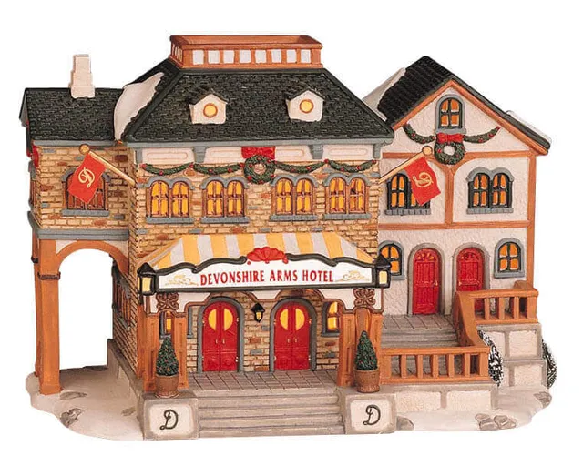 lemax-devonshire-arms-hotel-h-tel-miniature-lumineux image 1