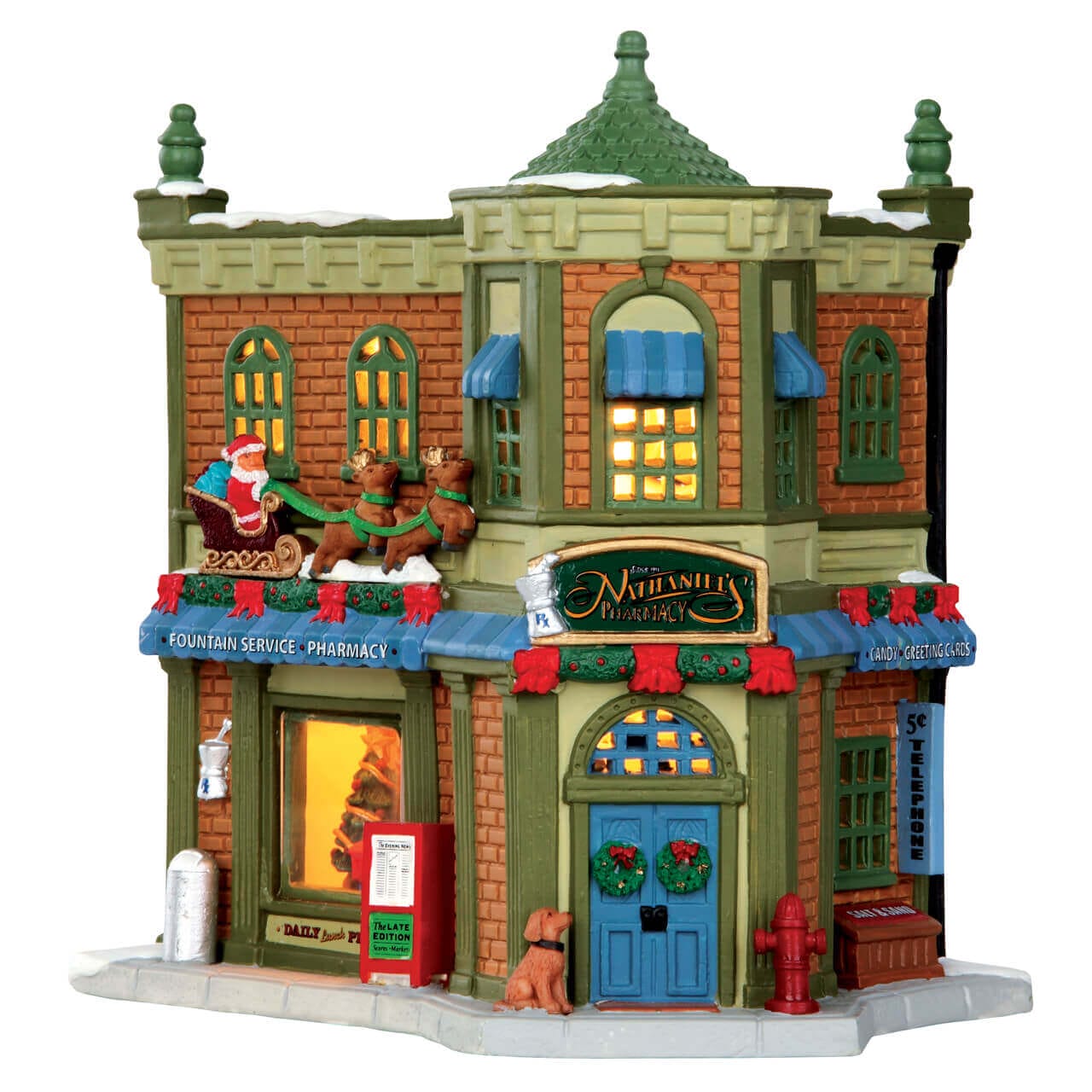 lemax-nathaniel-s-pharmacy-pharmacie-miniature-de-village image 1