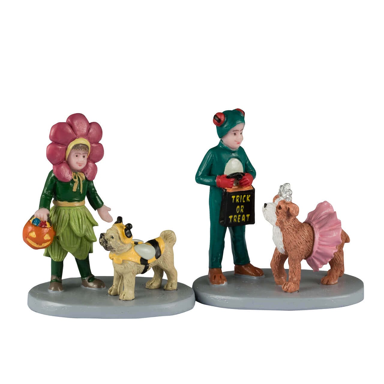 lemax-costumed-companions-figurine-couple-et-chiens-d-guis-s-halloween image 2