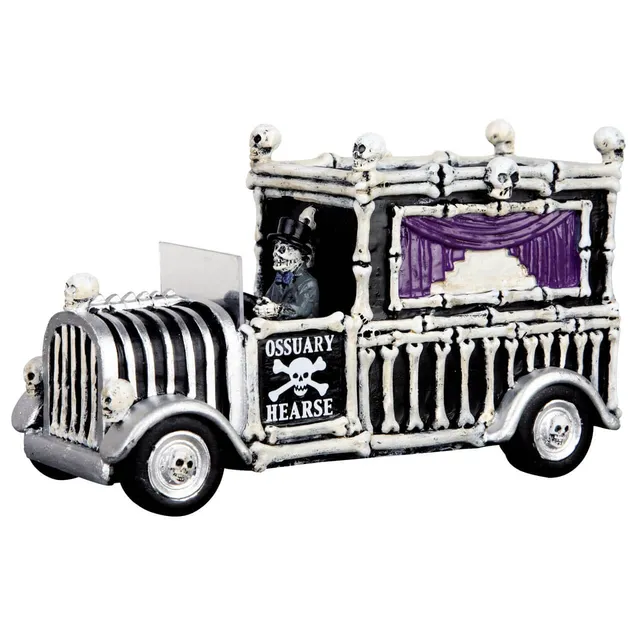 lemax-hearse-of-bones-corbillard-miniature-spooky-town image 1