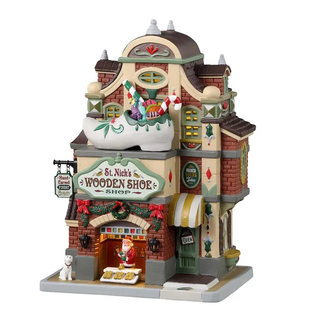 lemax-st-nick-s-wooden-shoe-shop-b-timent-caddington-lumineux image 1