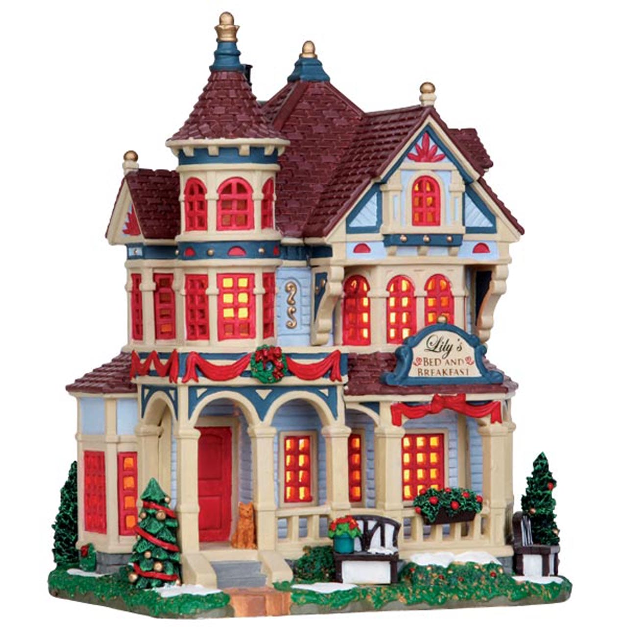 lemax-lily-s-bed-breakfast-maison-miniature-de-village image 1