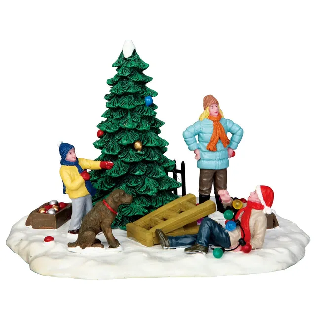 lemax-tree-trimming-trouble-sc-ne-sapin-miniature image 1