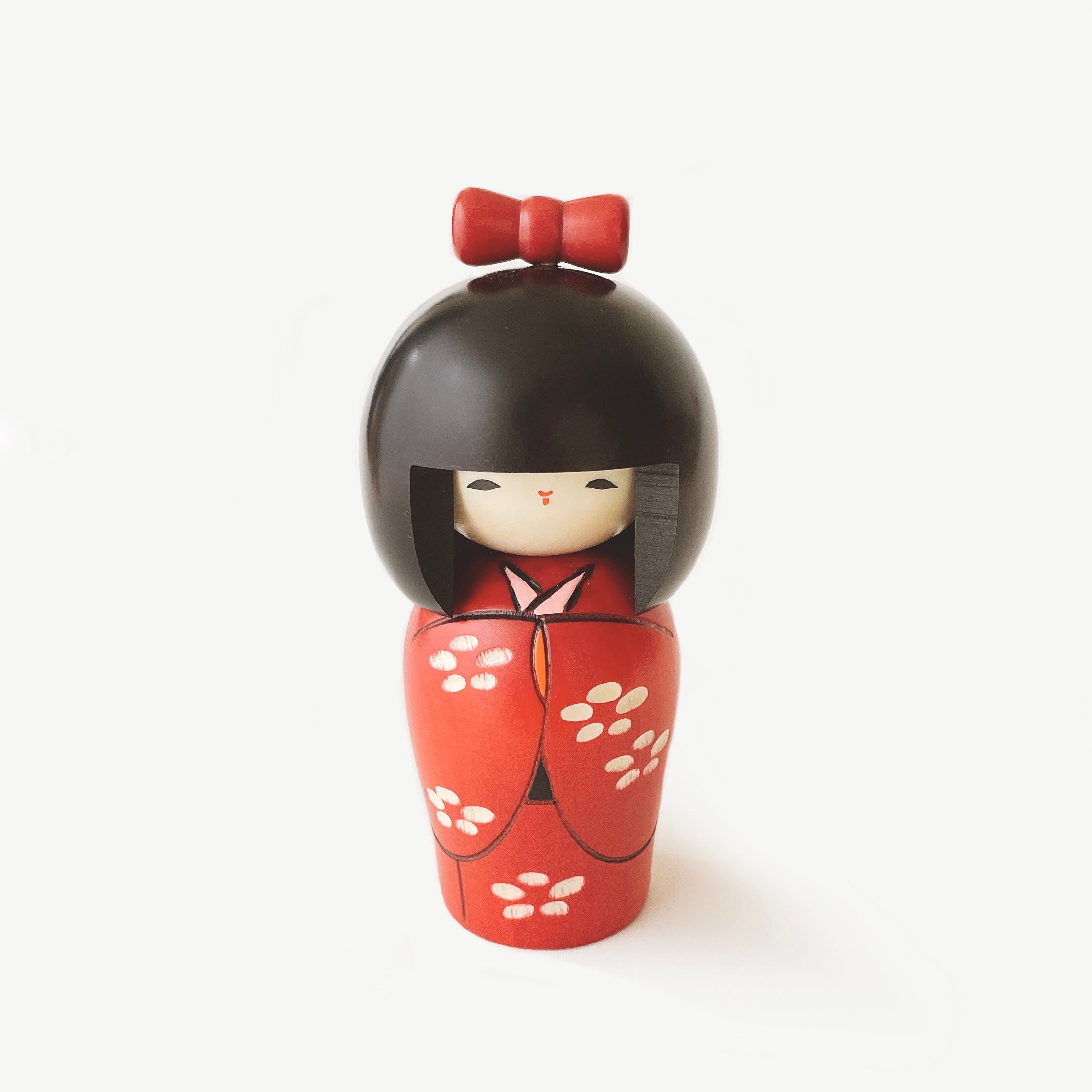 usaburo-kokeshi-tsubomi-bud-yura-koro-yurakoro-14-5-cm-bois-mizuki-rouge image 1